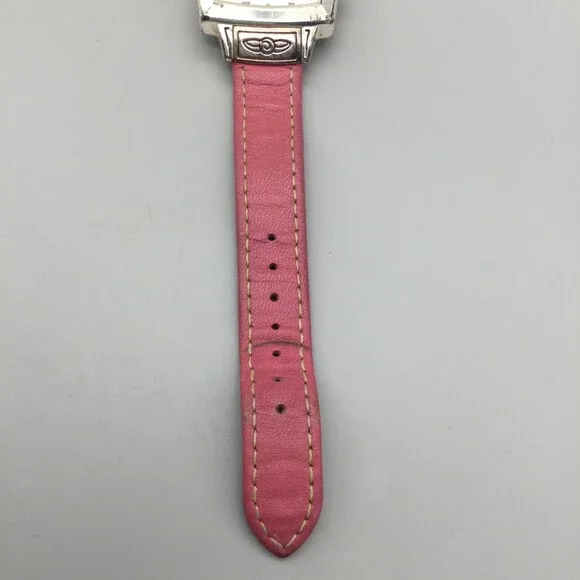 Brighton Orchard Watch Women 30mm Silver Tone Square Dial Leather New Battery - Picture 7 of 14